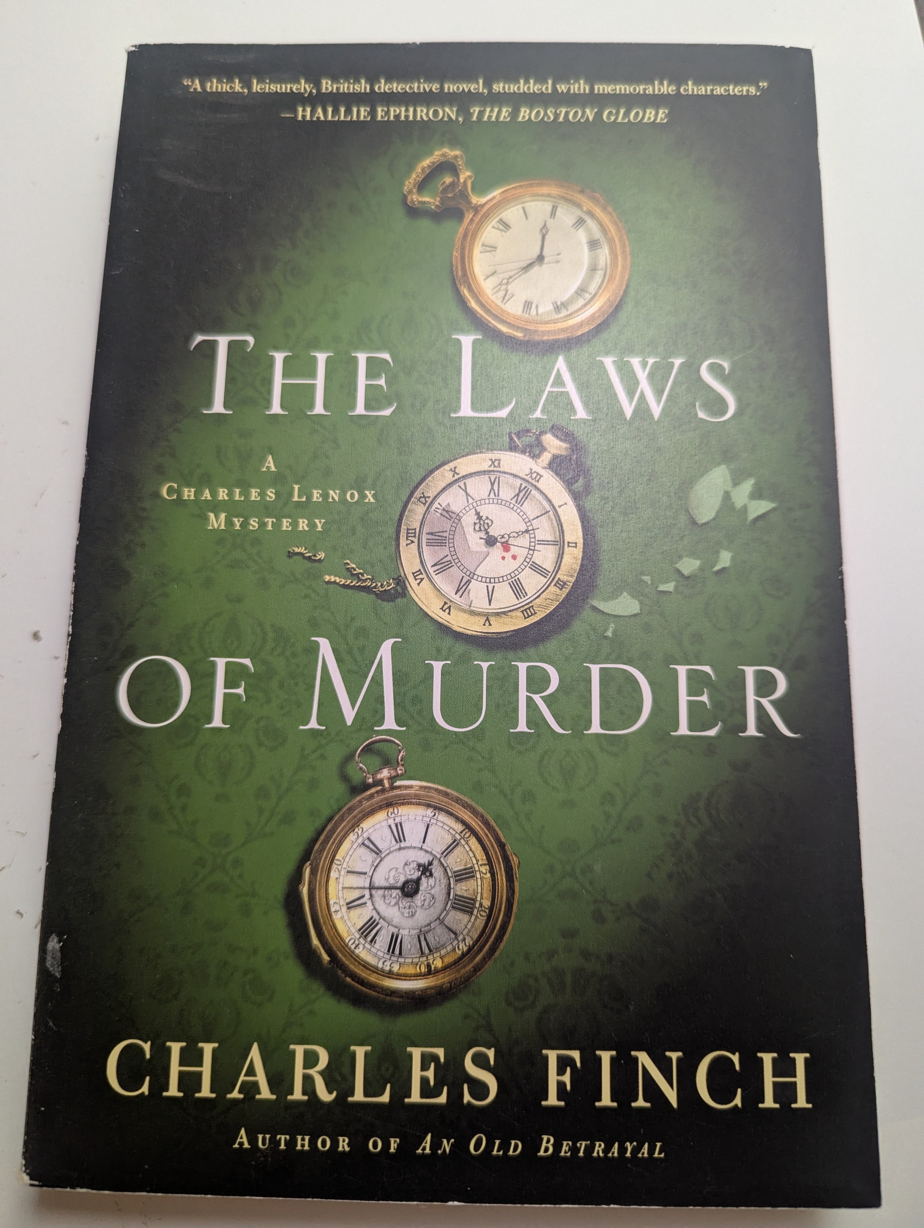 The Laws of Murder — by Charles Finch - Lightly Used