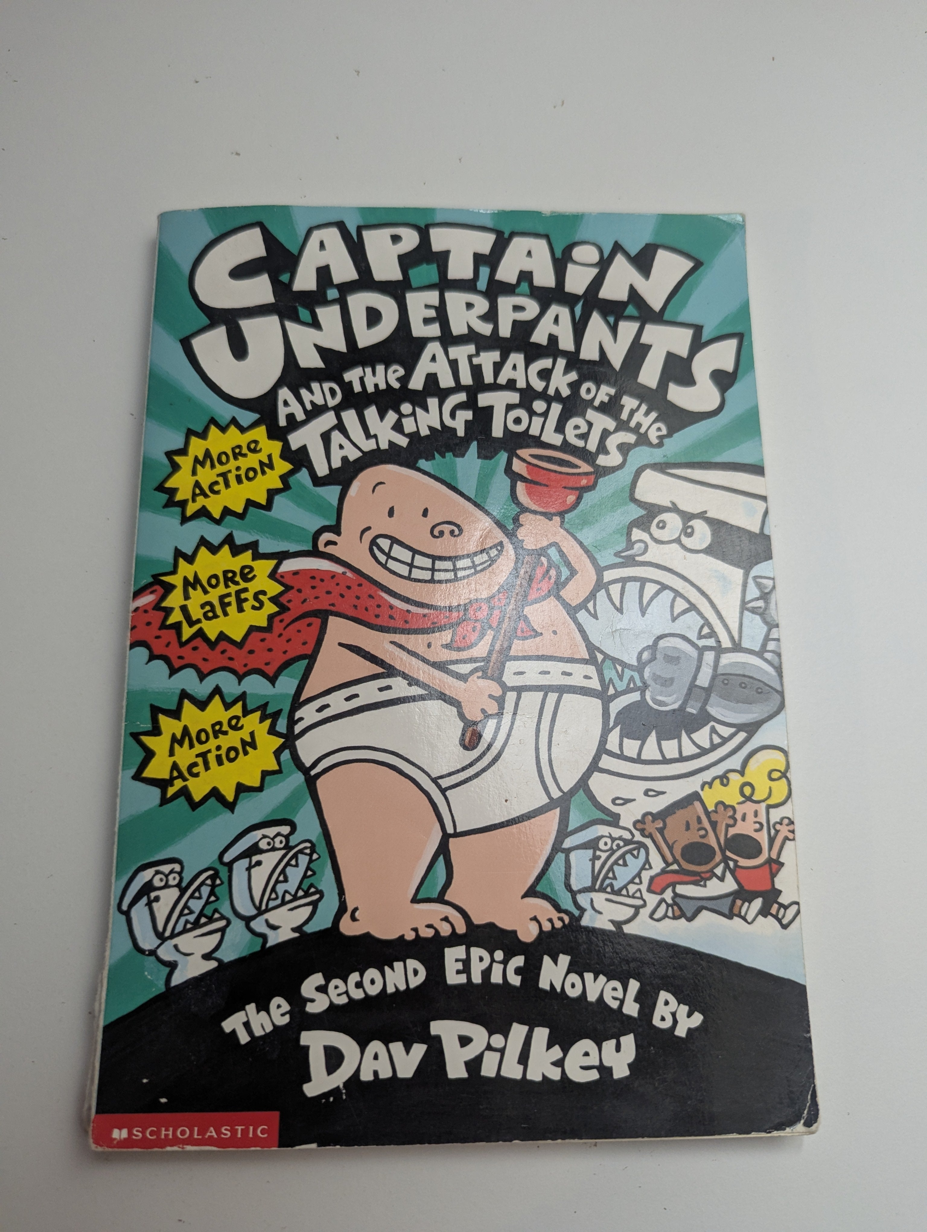 Captain Underpants and the Attack of the Talking Toilets — by Dav Pilkey - Lightly Used