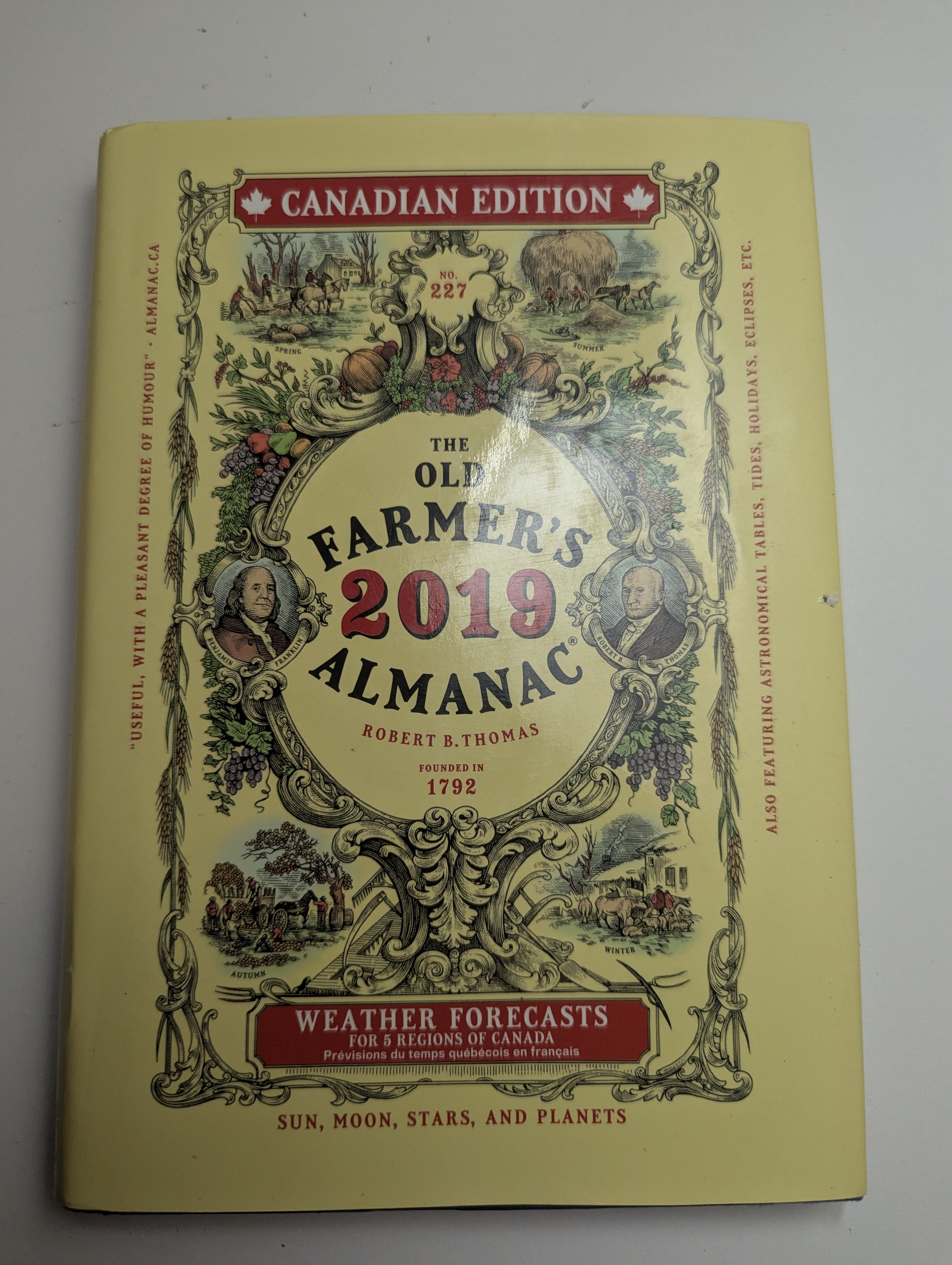 The Old Farmer’s Almanac 2019 — by Robert B. Thomas - Lightly Used
