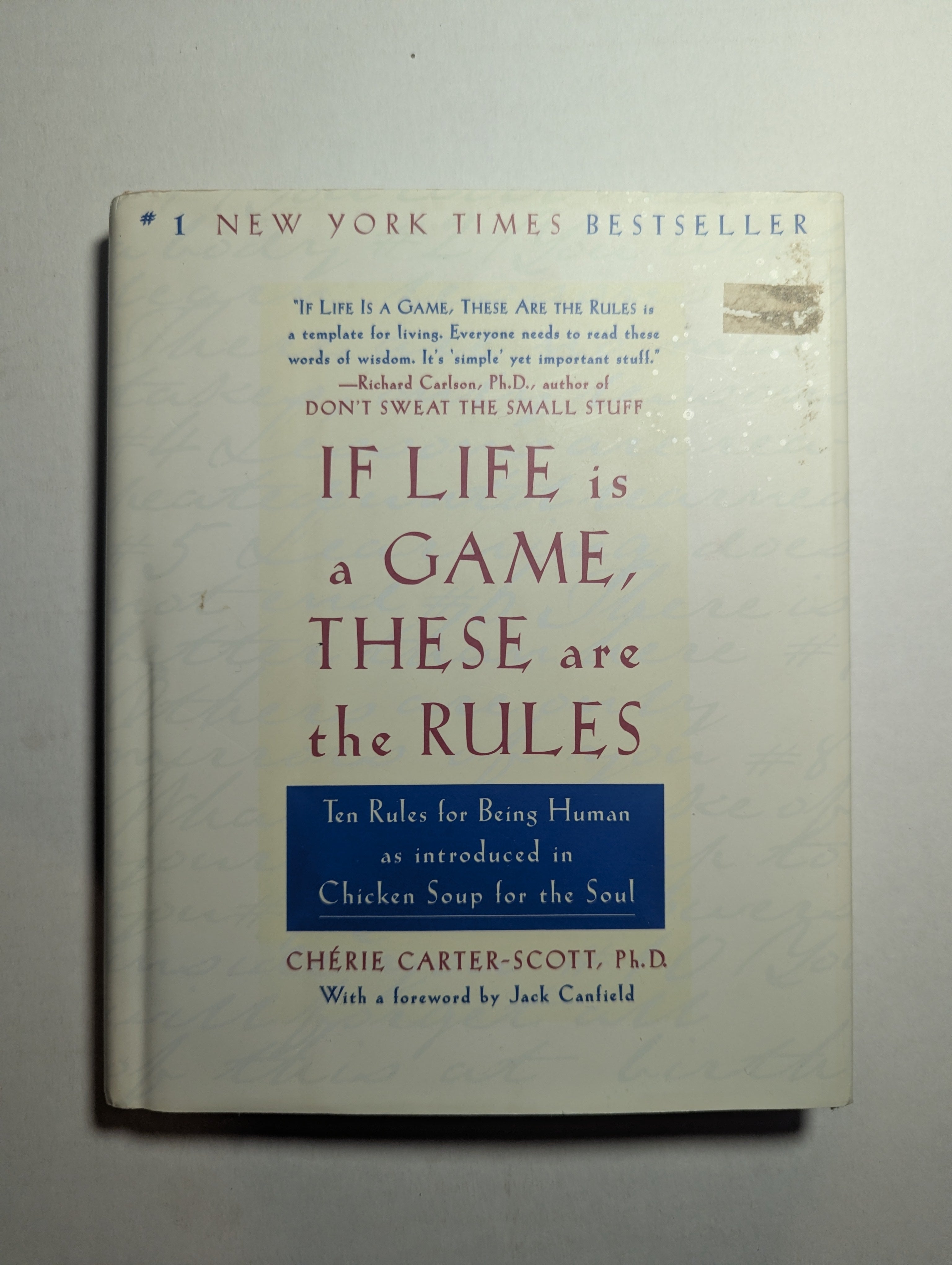 If Life Is a Game, These Are the Rules — by Chérie Carter-Scott - Lightly Used